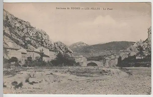 (67410) AK Les Pilles, Le Pont, vor 1945