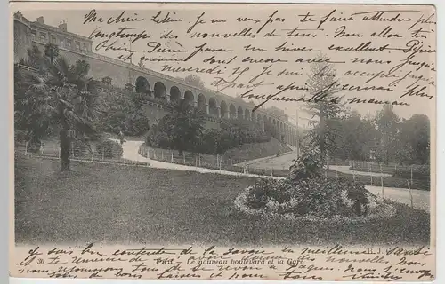 (67404) AK Pau, Frankr., Le nouveau boulevard et la Gare 1905