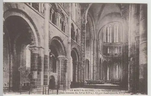 (67401) AK Le Mont-Saint-Michel, Abteikirche, Basilique, Inneres, vor 1945