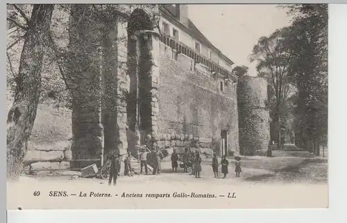 (67393) AK Sens, Yonne, Stadtmauer, Poterne, anciens remparts, vor 1945