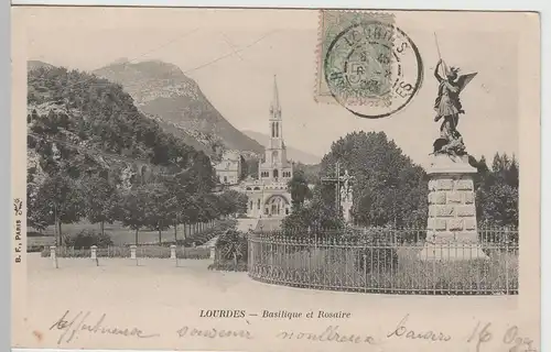 (67380) AK Lourdes, Rosenkranz-Basilika, Rosaire 1903