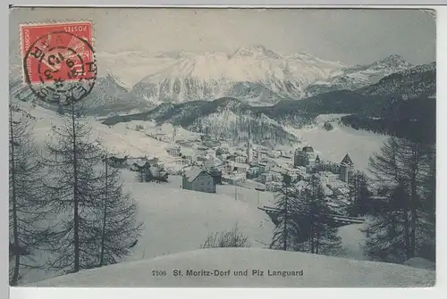 (66993) AK St. Moritz-Dorf und Piz Languard, 1910