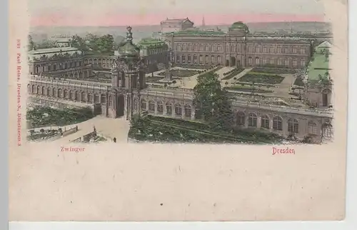 (66568) AK Dresden, Zwinger, Prägekarte, Reliefkarte bis 1905