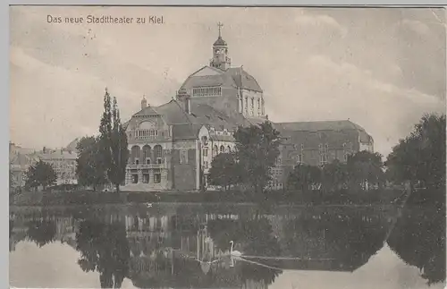 (66378) AK Kiel, Das neue Stadttheater, 1907