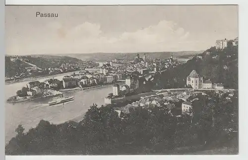 (66139) AK Passau, Gesamtansicht 1914