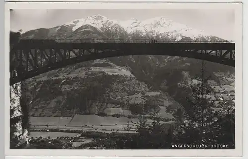 (66014) Foto AK Angertal, Angerschlucht-Brücke 1939