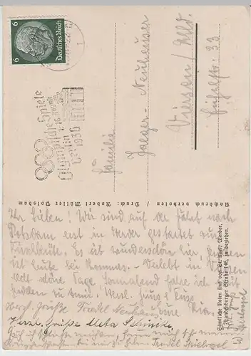 (65986) AK Werder, Liedkarte "Das Schöne Werder", 1936