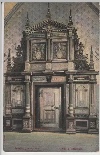 (65929) AK Marburg an der Lahn, Portal im Rittersal, vor 1945