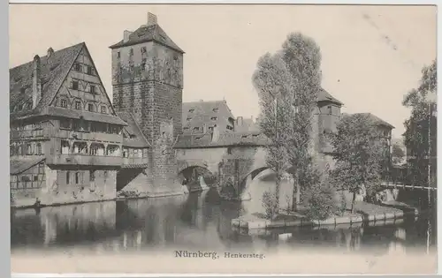 (65795) AK Nürnberg, Henkersteg, 1905