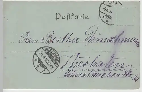 (65785) AK Diez a.d. Lahn, Gesamtansicht Mondscheinkarte 1898