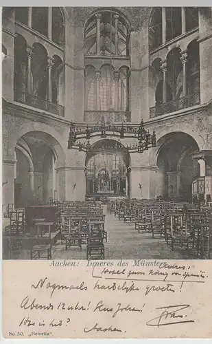 (65766) AK Bad Aachen, Inneres des Münsters, bis 1905