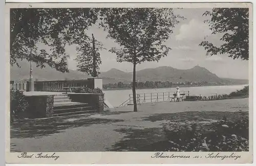 (65583) AK Bad Godesberg, Rheinterrasse und Siebengebirge, 1930