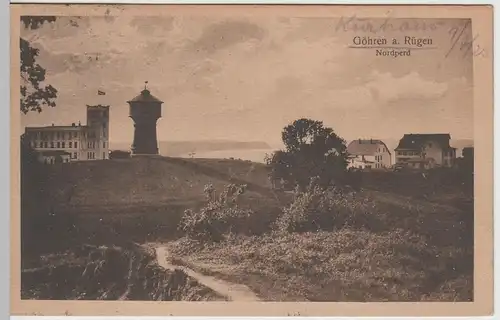 (64724) AK Ostseebad Göhren, Rügen, Nordperd, Wasserturm 1923