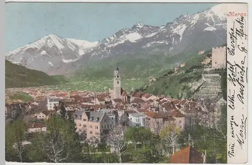 (65500) AK Meran, Merano, Gesamtansicht 1906