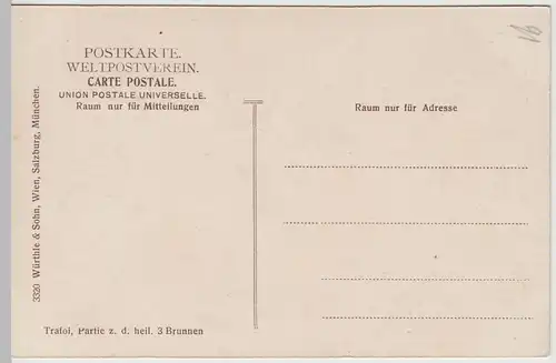 (65494) AK Trafoi, Partie z.d. heiligen 3 Brunnen, vor 1945