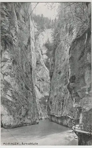 (65471) AK Meiringen, Aareschlucht vor 1945