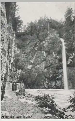 (65470) AK Meiringen, Aareschlucht vor 1945