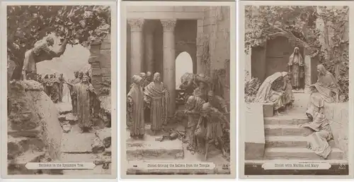 (65450) Foto AK Diorama "Vie Du Christ", 3 Karten aus Serie 1911