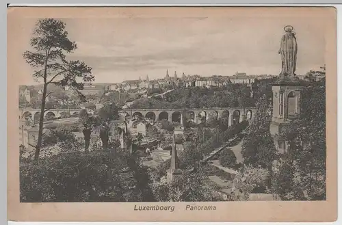 (65398) AK Luxembourg, Luxemburg, Panorama vor 1945