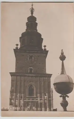 (65390) Foto AK Krakau, Krakow, Rathausturm (Wieza Ratuszowa) vor 1945