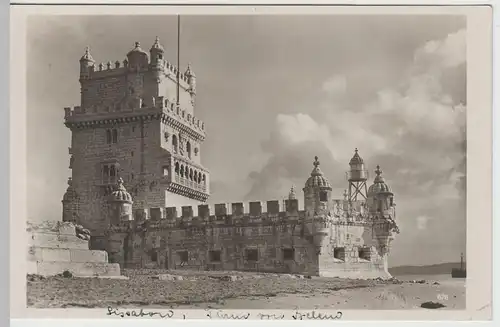 (65361) Foto AK Lissabon, Turm von Belem 1929