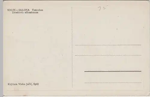 (65355) AK Solin, Tusculum Direktoris effossionum, vor 1945