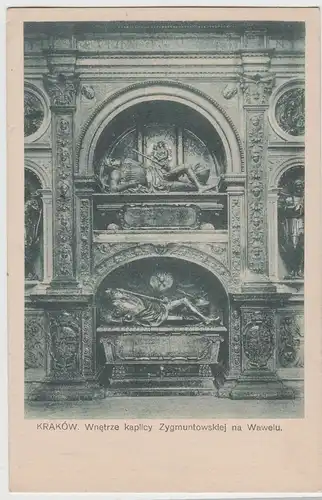 (65337) AK Krakow, Wnetrze kaplicy Zygmuntowskiej na Wawelu, vor 1945