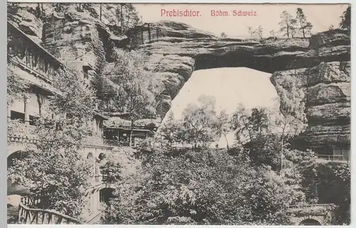 (65332) AK Böhmische Schweiz, Prebischtor vor 1945