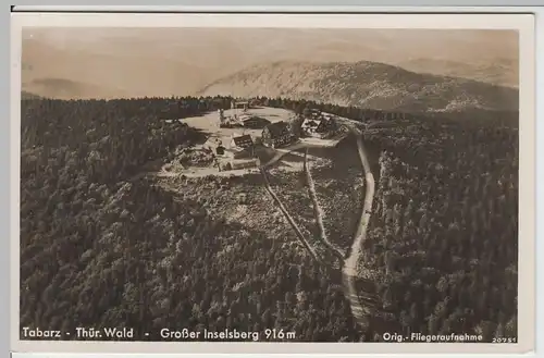 (65312) Foto AK Tabarz, Großer Inselsberg, Fliegeraufnahme 1933-45