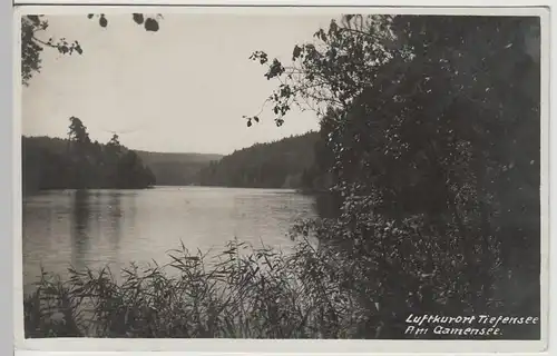 (65260) Foto AK Tiefensee (Werneuchen), Am Gamensee, 1932