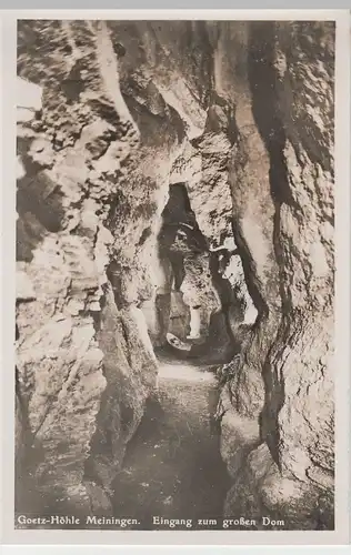 (65222) Foto AK Meiningen, Goetz-Höhle, Eingang zum großen Dom