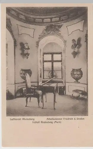 (65192) AK Rheinsberg i.d. Mark, Arbeitszimmer im Schloss 1920