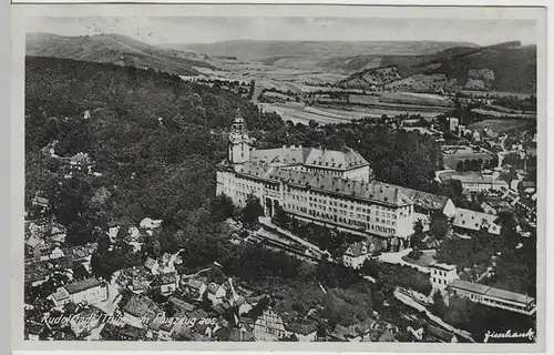 (65188) AK Rudolstadt, Blick aufs Schloss vom Flugzeug aus 1938