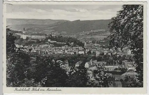 (65187) AK Rudolstadt, Blick vom Marienturm 1938