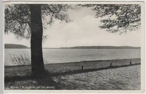(65182) AK Waren, Blick auf die Müritz 1930er
