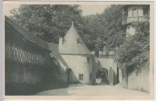 (65143) AK Schloss Rochsburg, Wachtürmchen mit Wehrgang 1926