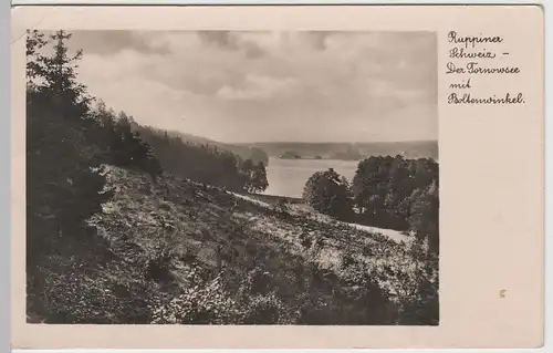 (65124) Foto AK Ruppiner Schweiz, Tornowsee mit Boltenwinkel 1933