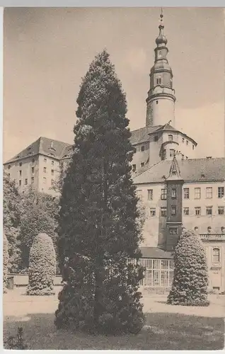 (65111) AK Schloss Weesenstein, Park vor 1945