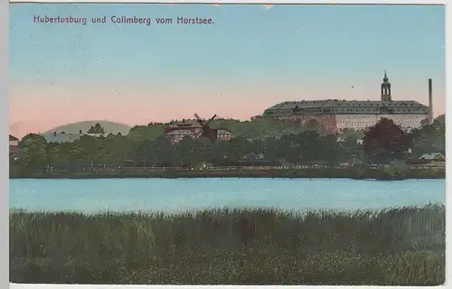 (65098) AK Hubertusburg und Collmberg vom Horstsee, 1918