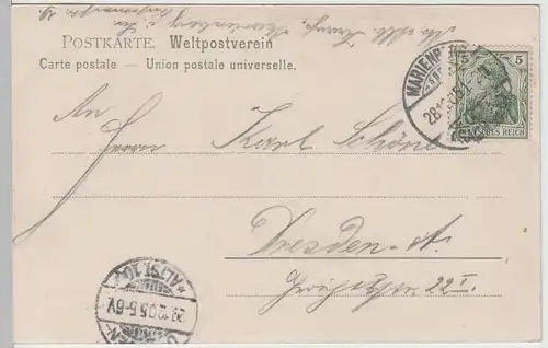 (65097) AK Schwarze Pockau - Tal b. Marienberg-Zöblitz, Bl.v. Katzenstein 1905