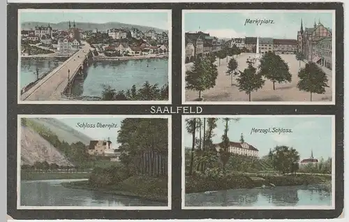 (65085) AK Saalfeld a.d. Saale, Mehrbildkarte 1910
