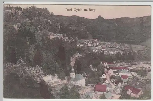 (65027) AK Dorf Oybin mit Berg, 1909