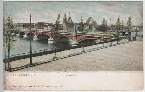 (64948) AK Frankfurt, Oderbrücke 1908