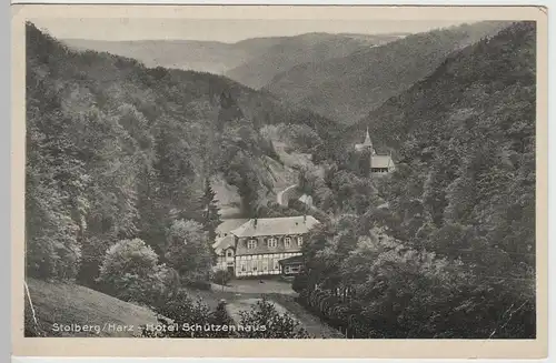 (64930) AK Stolberg, Harz, Hotel Schützenhaus, vor 1945