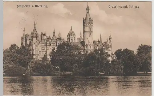 (64915) AK Schwerin, Schloss, Feldpost 1916