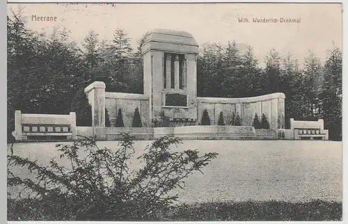 (64852) AK Meerane, Wilhelm-Wunderlich Denkmal 1915