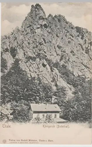 (64841) AK Thale, Harz, Gasthaus Königsruhe, Bodetal, Roßtrappe, bis 1905