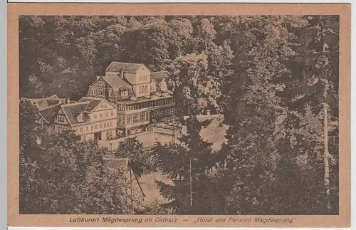 (64838) AK Mägdesprung, Harz, Hotel "Mägdesprung", vor 1945