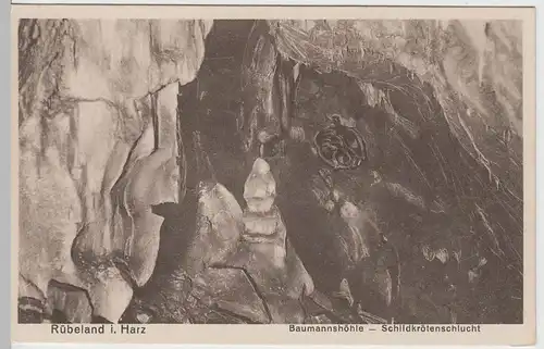 (64833) AK Rübeland, Harz, Baumannshöhle, Schildkrötenschlucht, v. 1945