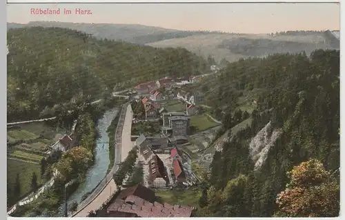 (64826) AK Rübeland, Harz, Panorama, vor 1945